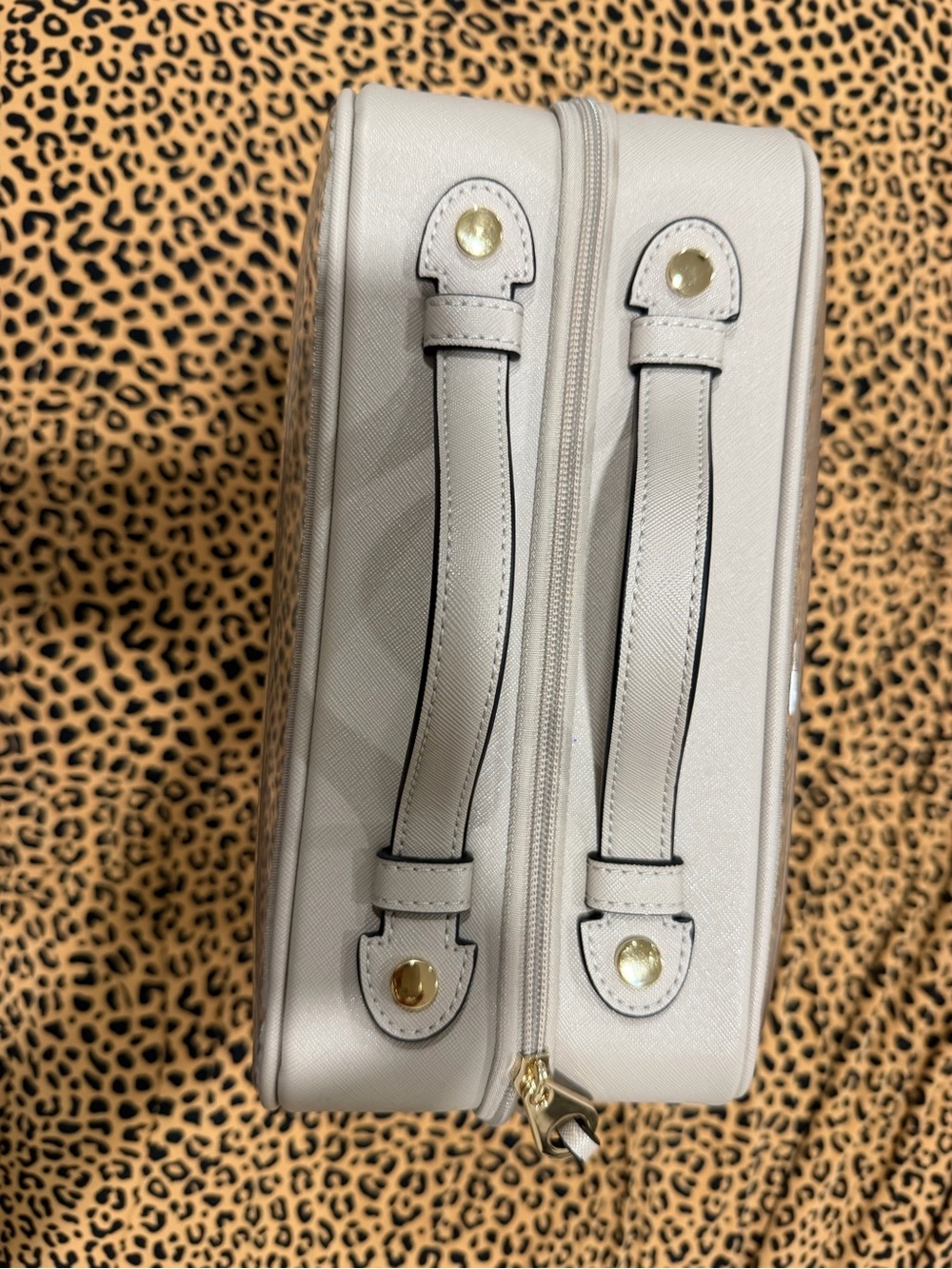 Calpak Clear Cosmetic Case with Beige Trim - Picture 3 of 7